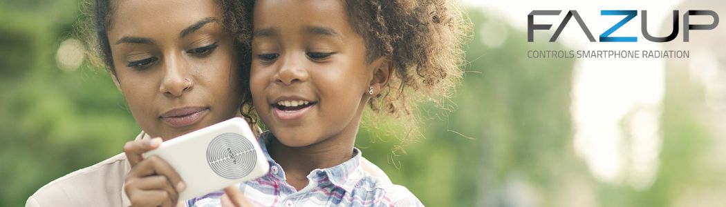 FAZUP family silver. Passive antenna for reduction from mobile phone radiation! Innovative protection against electrosmog from iPhone, Samung, Huawei. 4 pieces FAZUP in a € saving set!