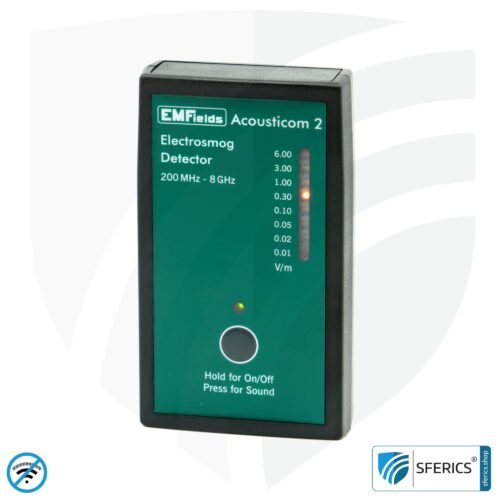 ACOUSTICOM 2 electrosmog detector | Broadband HF meter for beginners | Detection of EMF radio radiation up to 8 GHz, including 5G!