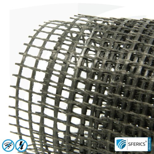 Shielding reinforcement fabric ARM40 | RF screening attenuation against electrosmog up to 23 dB | Under plaster and for laying. 90 cm width.