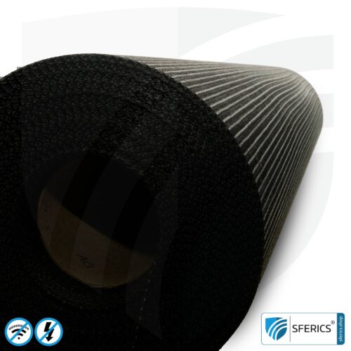 Shielding reinforcement fabric ARM40 | RF screening attenuation against electrosmog up to 23 dB | Under plaster and for laying. 90 cm width.