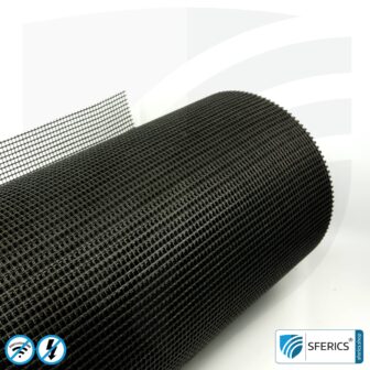 Shielding reinforcement fabric ARM40 | RF screening attenuation against electrosmog up to 23 dB | Under plaster and for laying. 90 cm width.