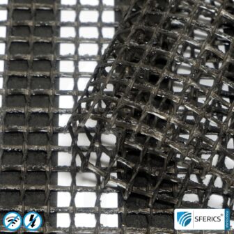 Shielding reinforcement fabric ARM40 | RF screening attenuation against electrosmog up to 23 dB | Under plaster and for laying. 90 cm width.