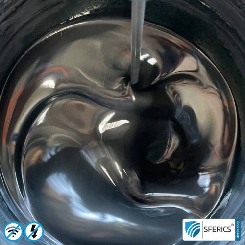 Special shielding paint DRY54 in powder form | RF screening attenuation against electrosmog up to 84 dB at 40 GHz | effective for 5G! | 1 litre