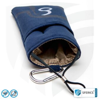 Cell phone case eWall for the smartphone | DARK-BLUE | anti electrosmog incl. 5G | 3in1 protection incl. RFID blocker | cell phone case for iPhone, Android, ...