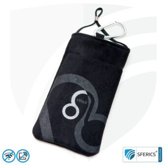 Cell phone case eWall for the smartphone | BLACK | anti electrosmog incl. 5G | 3in1 protection incl. RFID blocker | cell phone case for iPhone, Android, ...