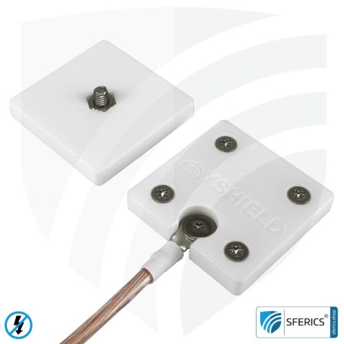 Mobile grounding plate | for grounding canopy, floor underlay, tent, sleeping bag, bed linen, blanket, etc. | GCS