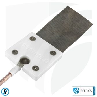 Mobile grounding plate | for grounding canopy, floor underlay, tent, sleeping bag, bed linen, blanket, etc. | GCV