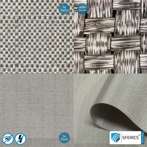 Shielding netting (mesh) HNG100 | RF screening attenuation against electrosmog up to 98 dB | For laying. 90 cm width. Effective against 5G!