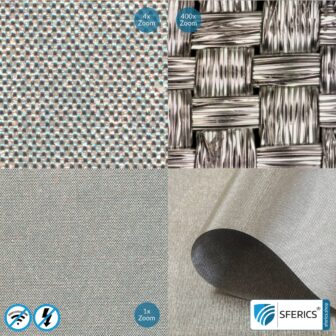 Shielding netting (mesh) HNG80 | RF screening attenuation against electrosmog up to 88 dB | For laying. 90 cm width. Effective against 5G!