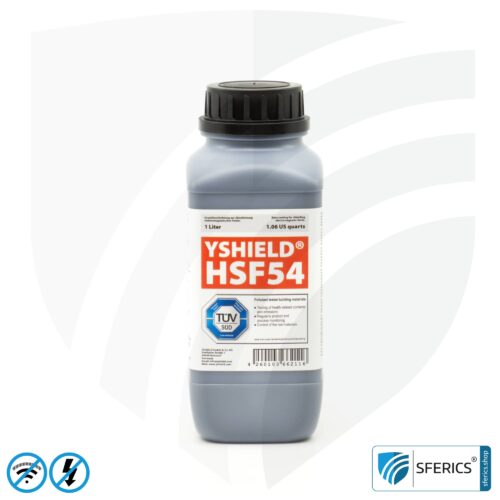 Shielding paint HSF54 | RF screening attenuation against electrosmog up to 90 dB at 40 GHz | classic shielding paint from YSHIELD | TÜV SÜD certified | effective on 5G!