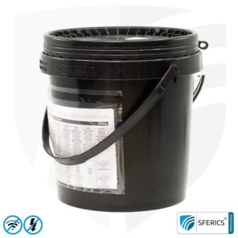 Shielding paint HSF64 | RF screening attenuation against electrosmog up to 93 dB at 40 GHz | without preservative » ideal for allergy sufferers | TÜV SÜD certified | effective at 5G!