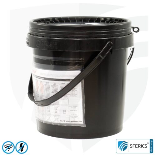 Shielding paint PRO54 | RF screening attenuation against electrosmog up to 93 dB at 40 GHz | no graphite effect = does not stain | technically the most resilient shielding paint | TÜV SÜD certified | effective at 5G!