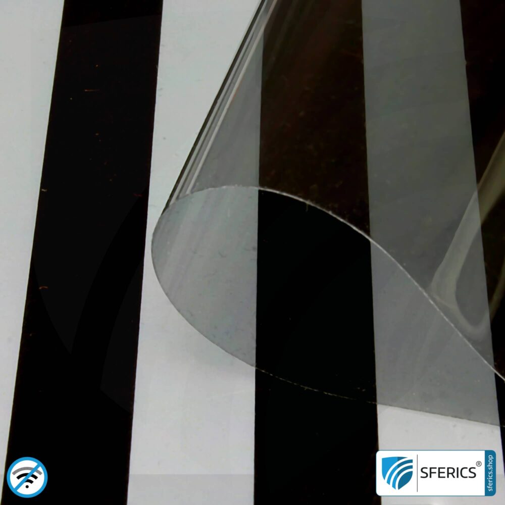RDF62 shielding window film | RF screening attenuation against electrosmog up to 18 dB | 62 % light transmission | Effective against 5G!