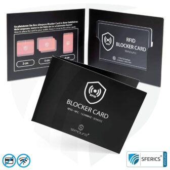 RFID NFC blocker card SLIMPURO | data protection for modern smart cards | EC card, credit card, ID card, ... | included in the set with the ZNAP wallet