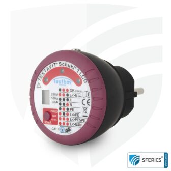 TESTAVIT SCHUKI 1 LCD | socket tester with RCD tripping | quick check of grounding, wiring and RCD circuit breaker.
