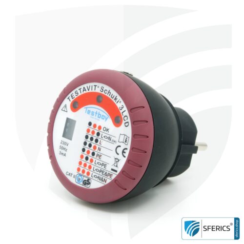 TESTAVIT SCHUKI 3 LCD | socket tester | quick check of grounding and wiring
