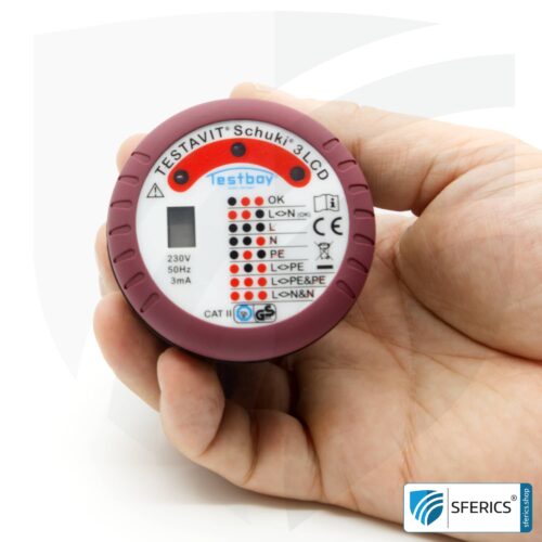 TESTAVIT SCHUKI 3 LCD | socket tester | quick check of grounding and wiring