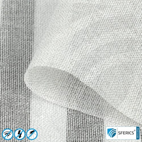 Shielding canopy Electrosmog PRO | 3 variants | Shielding EMF up to 99,99% (42 dB) | Groundable LF | Effective against 5G! 13 SILVER COTTON shielding fabric | ideal for production of canopies and curtains | RF screening attenuation against electrosmog up to 42 dB | groundable and does not discolour (stained) | Effective against 5G!