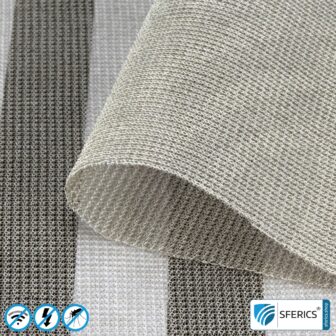 SILVER TULLE shielding fabric | ideal for production of canopies and curtains | RF screening attenuation against electrosmog up to 50 dB | TÜV-SÜD quality tested | Effective against 5G!