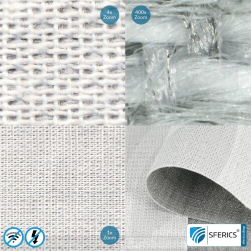 Shielding floor mat STEEL TWIN | HF shielding attenuation against electrosmog up to 42 dB | groundable LF | Effective against 5G! 11 STEEL TWIN shielding fabric | ideal for production of floor mats, curtains, room dividers | opaque| RF screening attenuation against electrosmog up to 42 dB | TÜV-SÜD quality tested | Effective against 5G!