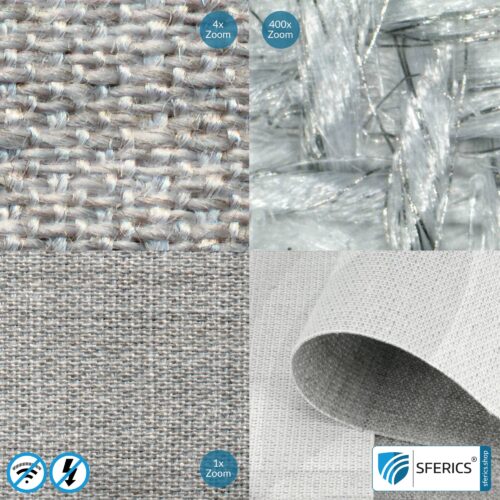 Shielding floor mat STEEL TWIN | HF shielding attenuation against electrosmog up to 42 dB | groundable LF | Effective against 5G! 12 STEEL TWIN shielding fabric | ideal for production of floor mats, curtains, room dividers | opaque| RF screening attenuation against electrosmog up to 42 dB | TÜV-SÜD quality tested | Effective against 5G!