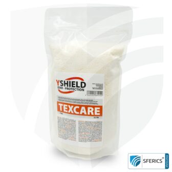 TEXCARE powder detergent | specially developed for shielding fabrics with silver threads and stainless steel yarns