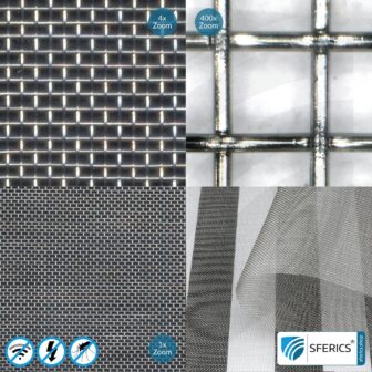 Shielding stainless steel gauze V4A03 | RF screening attenuation against electrosmog up to 55 dB | For laying. 90 cm width. Effective against 5G!