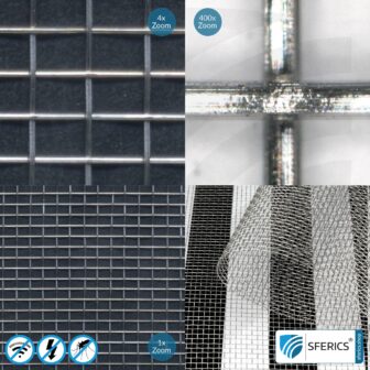 Shielding stainless steel gauze V4A10 | RF screening attenuation against electrosmog up to 40 dB | For laying. 90 cm width. 5G ready!