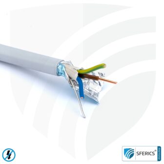 (N)HXMH(St)-J 3x 2.5 mm² shielded installation cable | halogen-free | plasticizer-free | electric cable for shielding alternating electrical fields LF
