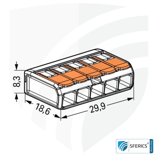WAGO compact splicing connector, series 221 | model 221-415 | for 5 solid, fine-stranded and stranded cables | alternative to classic connector blocks 14 WAGO compact splicing connector, series 221 | model 221-415 | for 5 solid, fine-stranded and stranded cables | alternative to classic connector blocks