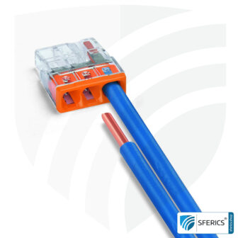 WAGO compact splicing connector | model 2273-203 | for 3 solid conductors | alternative to classic connector blocks