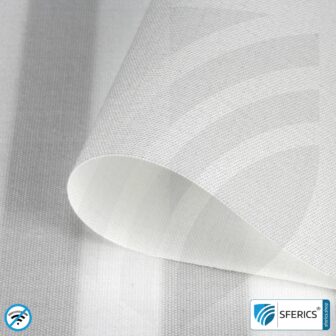 WEAR shielding fabric | ideal for production of clothing | RF screening attenuation against electrosmog up to 28 dB | TÜV-SÜD quality tested. Protection from mobile phone radiation when travelling.