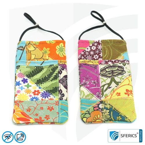 Cell phone pouch eWall for the smartphone | Unique in design FLOWERPOWER | anti electrosmog incl. 5G | 3in1 protection incl. RFID blocker | cell phone case for iPhone, Android, ... 25 Cell phone case eWall for the smartphone | Unique in design FLOWERPOWER | anti electrosmog incl. 5G | 3in1 protection incl. RFID blocker | cell phone case for iPhone, Android, ... | XL