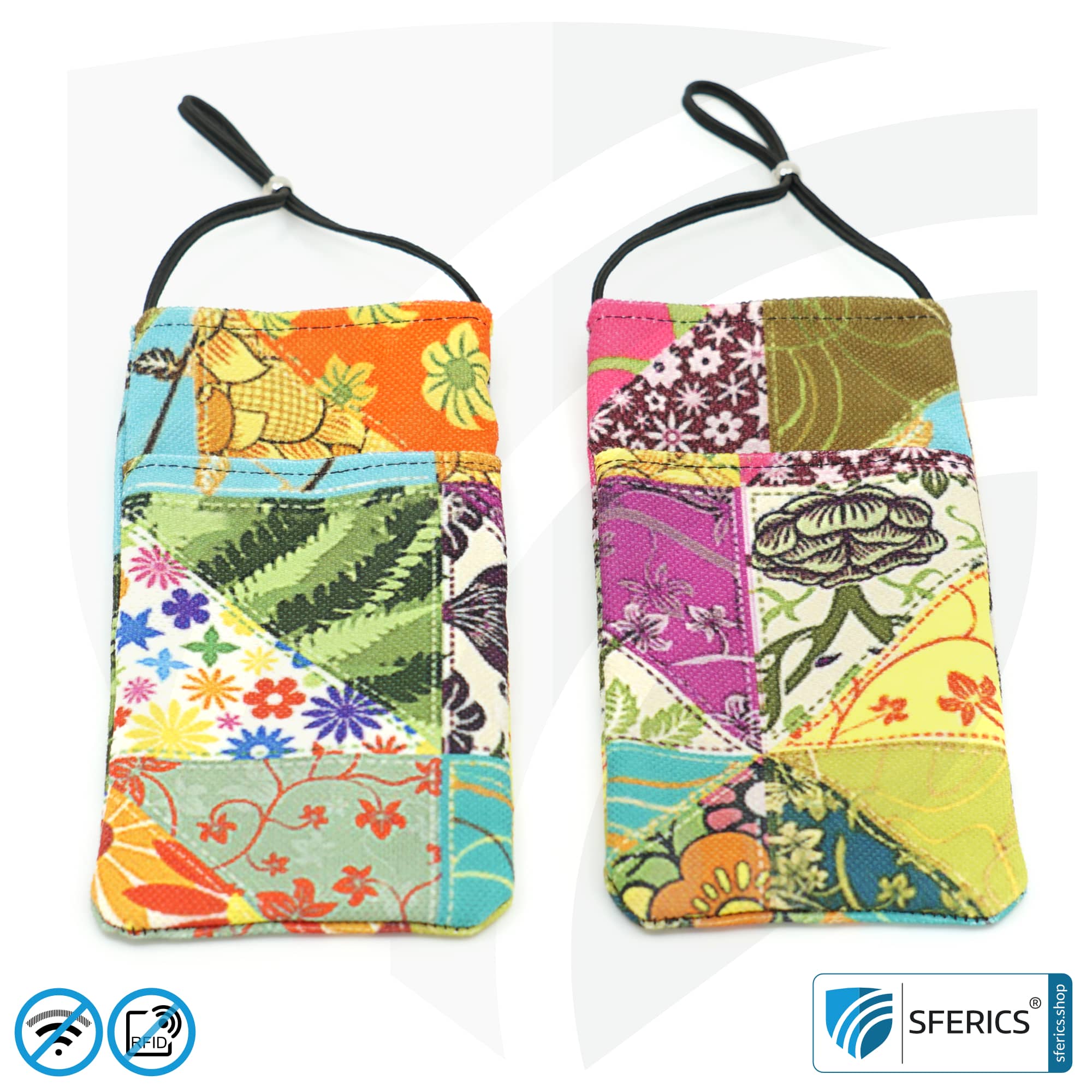 Cell phone pouch eWall for the smartphone | Unique in design FLOWERPOWER | anti electrosmog incl. 5G | 3in1 protection incl. RFID blocker | cell phone case for iPhone, Android, ... 12 Cell phone case eWall for the smartphone | Unique in design FLOWERPOWER | anti electrosmog incl. 5G | 3in1 protection incl. RFID blocker | cell phone case for iPhone, Android, ... | XL