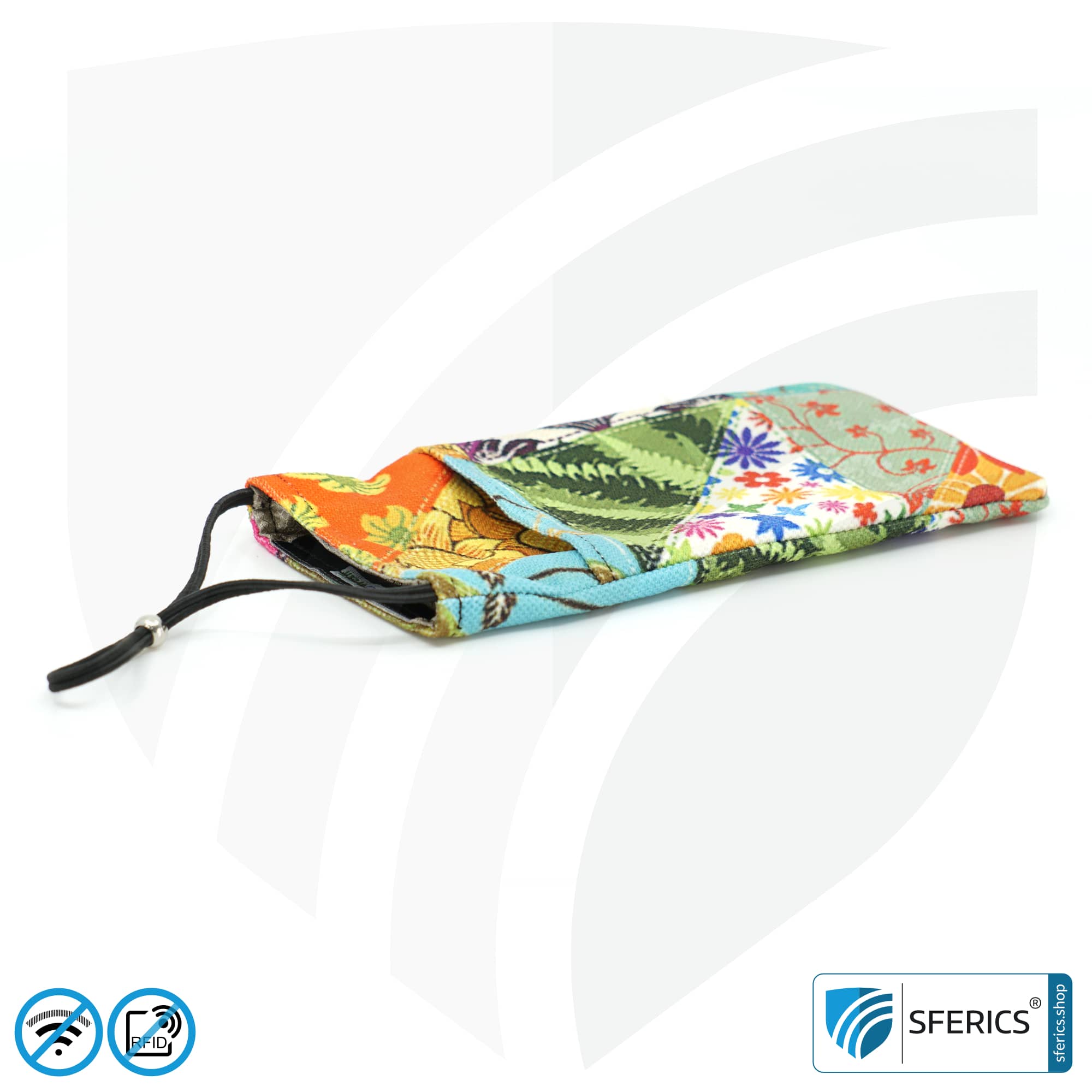 Cell phone pouch eWall for the smartphone | Unique in design FLOWERPOWER | anti electrosmog incl. 5G | 3in1 protection incl. RFID blocker | cell phone case for iPhone, Android, ... 10 Cell phone case eWall for the smartphone | Unique in design FLOWERPOWER | anti electrosmog incl. 5G | 3in1 protection incl. RFID blocker | cell phone case for iPhone, Android, ... | XL