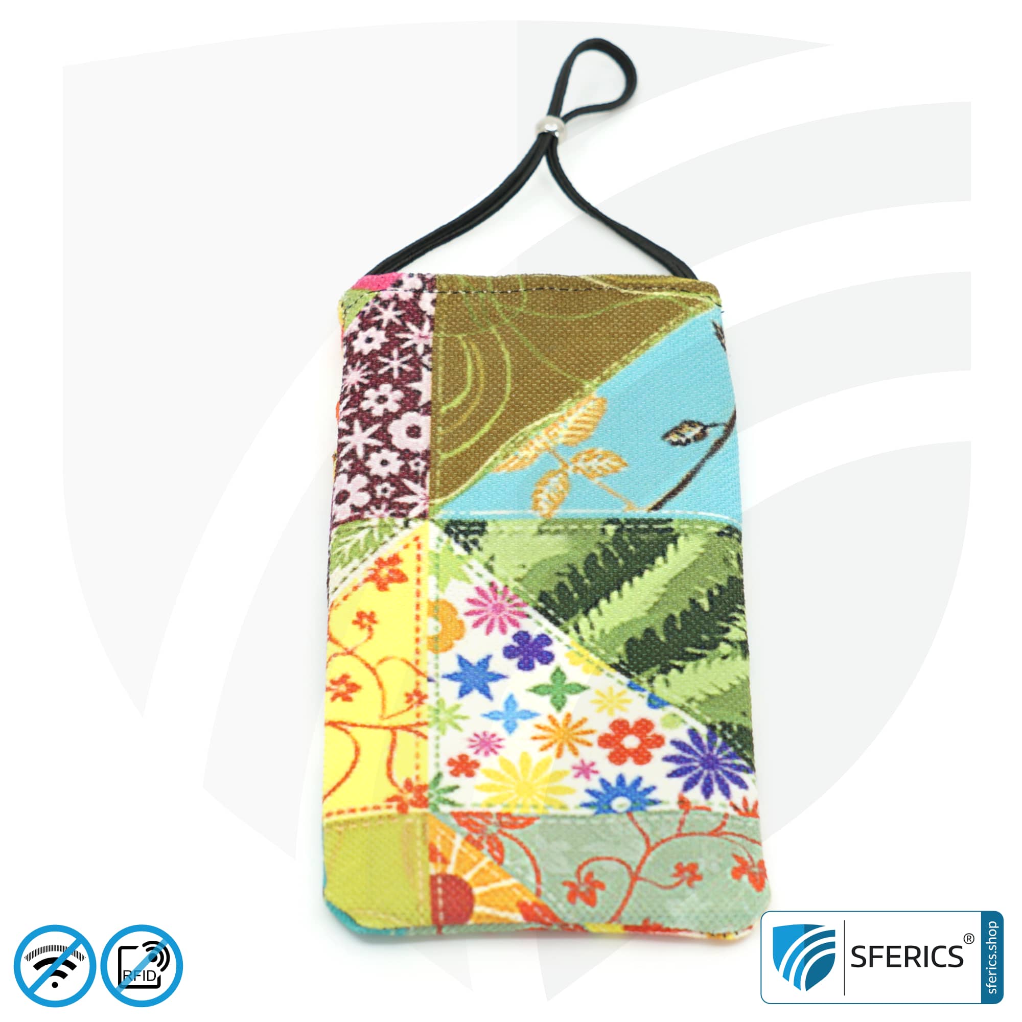 Cell phone pouch eWall for the smartphone | Unique in design FLOWERPOWER | anti electrosmog incl. 5G | 3in1 protection incl. RFID blocker | cell phone case for iPhone, Android, ... 6 Cell phone case eWall for the smartphone | Unique in design FLOWERPOWER | anti electrosmog incl. 5G | 3in1 protection incl. RFID blocker | cell phone case for iPhone, Android, ... | XL