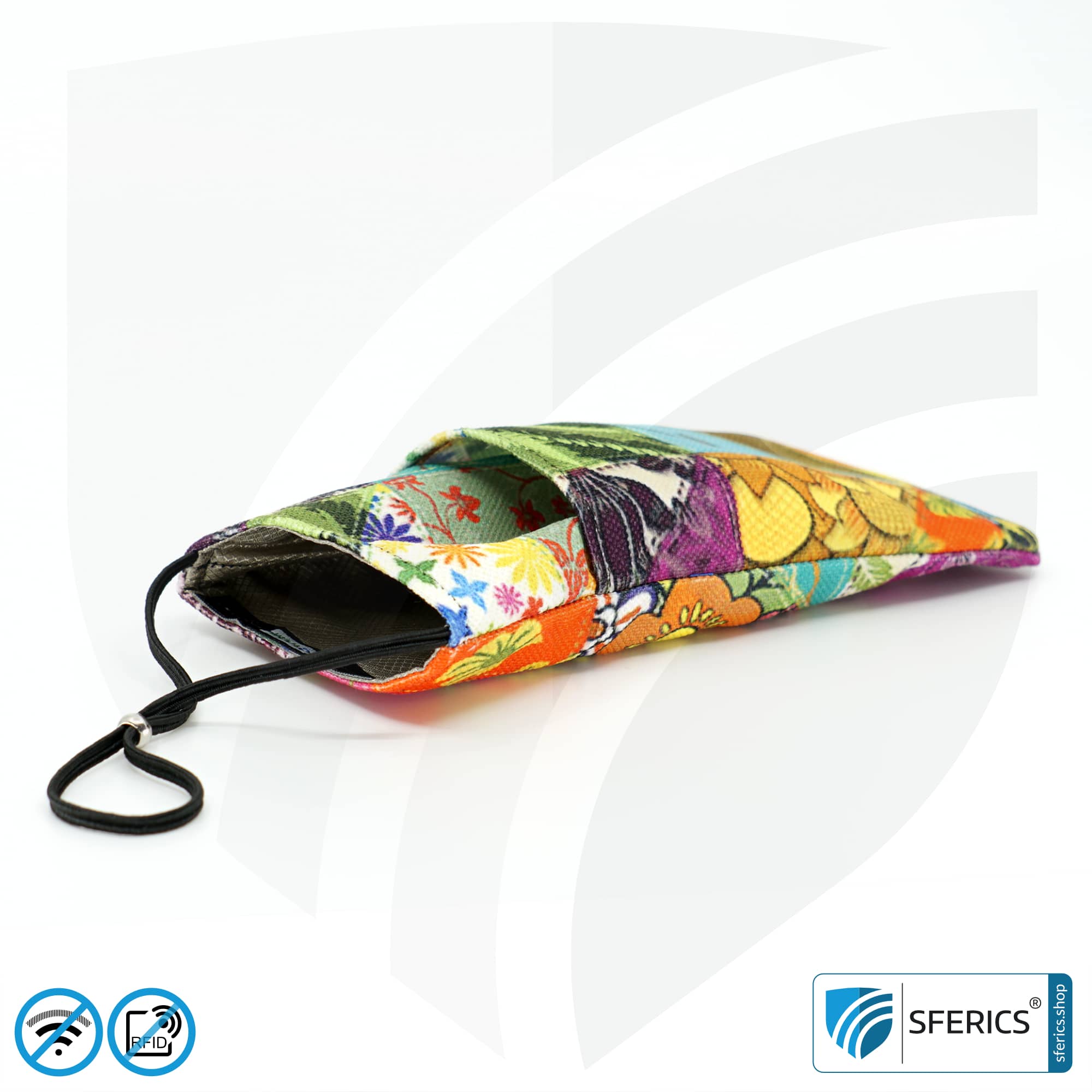 Cell phone pouch eWall for the smartphone | Unique in design FLOWERPOWER | anti electrosmog incl. 5G | 3in1 protection incl. RFID blocker | cell phone case for iPhone, Android, ... 13 Cell phone case eWall for the smartphone | Unique in design FLOWERPOWER | anti electrosmog incl. 5G | 3in1 protection incl. RFID blocker | cell phone case for iPhone, Android, ... | XXL