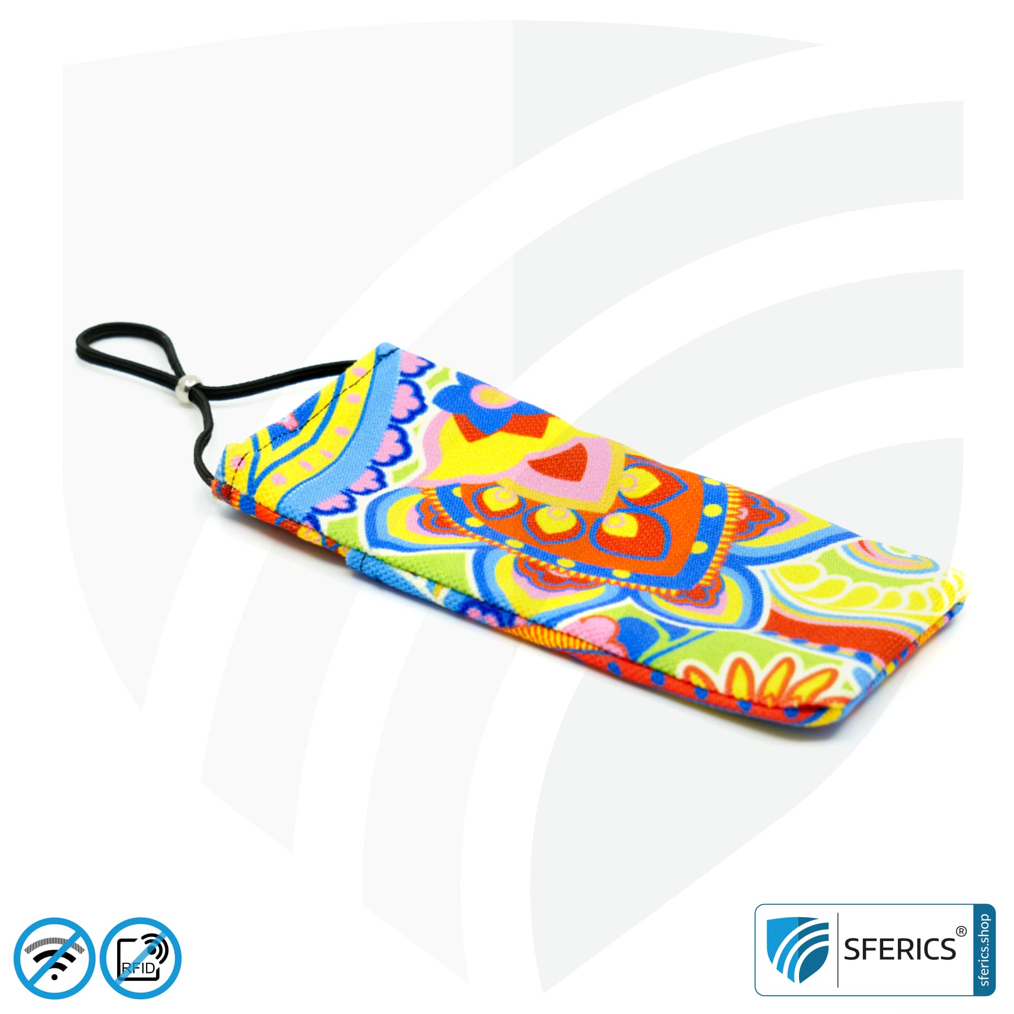 Cell phone pouch eWall for the smartphone | Unique in design RAINBOW.FLOWER | anti electrosmog incl. 5G | 3in1 protection incl. RFID blocker | cell phone case for iPhone, Android, ... 6 Cell phone case eWall for the smartphone | Unique in design RAINBOW.FLOWER | anti electrosmog incl. 5G | 3in1 protection incl. RFID blocker | cell phone case for iPhone, Android, ... | XL