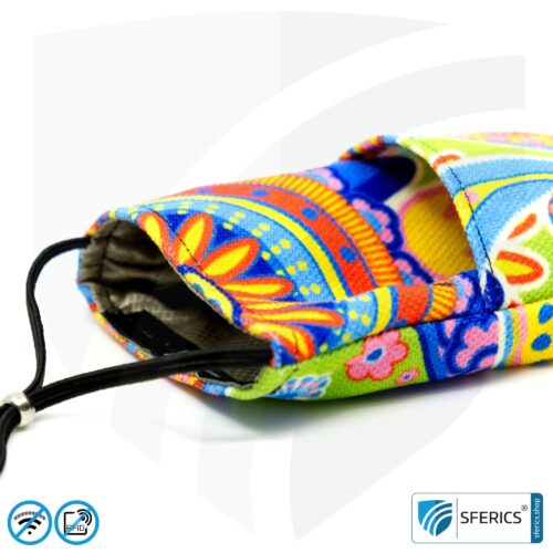 Cell phone pouch eWall for the smartphone | Unique in design RAINBOW.FLOWER | anti electrosmog incl. 5G | 3in1 protection incl. RFID blocker | cell phone case for iPhone, Android, ... 22 Cell phone case eWall for the smartphone | Unique in design RAINBOW.FLOWER | anti electrosmog incl. 5G | 3in1 protection incl. RFID blocker | cell phone case for iPhone, Android, ... | XXL