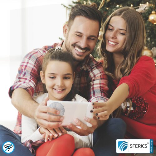 FAZUP antenna patch | SILVER | set of 4 with a price advantage for family and friends | innovative technology against electrosmog | protects against unnecessarily high radiation from your own mobile phone