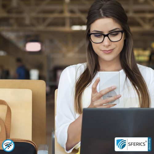 FAZUP antenna patch | SILVER | set of 4 with a price advantage for family and friends | innovative technology against electrosmog | protects against unnecessarily high radiation from your own mobile phone