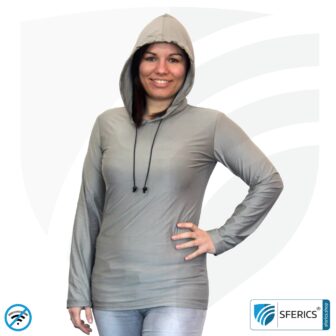 Shielding hoodie | protection up to 50 dB against HF electrosmog (cell phone, WIFI, LTE) | ideal for electrosensitive people | effective against 5G!