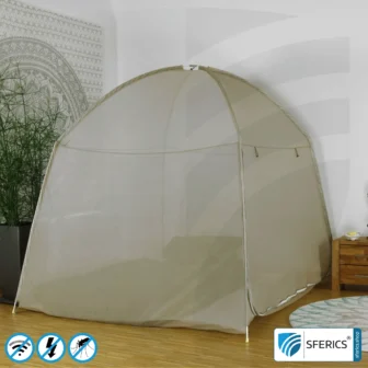 Shielding Tent SAFECAVE Superking | anti electrosmog full protection | mobile radiation protection against WIFI, cell phone, LTE, 5G, ... with efficiency over 99.99% (42 dB) | free-standing, without ceiling suspension | groundable LF