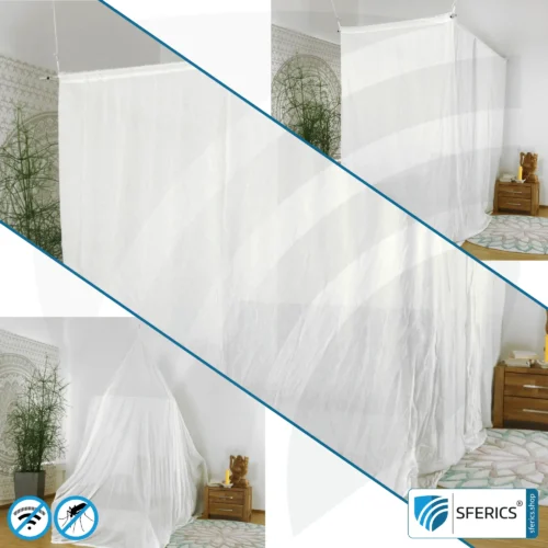 Shielding canopy Electrosmog RF | 3 variants or sizes | Shielding RF radiation over 99.99% (40 dB). Groundable. Effective against 5G!