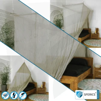 Shielding canopy Electrosmog PRO | 6 variants or sizes | Shielding RF radiation over 99.99% (48 dB). Groundable. Effective against 5G!