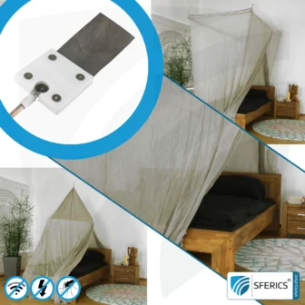 Individual extension of the canopy electrosmog PRO | activation of the grounding LF of the canopy | all-round shielding electrosmog HF
