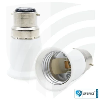 Universal adapter bulbs | E27 bulbs on B22 bayonet socket