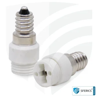 Universal adapter bulbs | G9 base to E14 socket