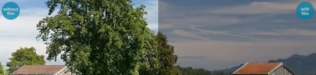 Shielding window film RDF25 | HF screening attentuation against electrosmog up to 35 dB | 25 % light transmission | Effective against 5G!