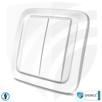 Wall transmitter TX-NA16-WAND | 2-channel remote control | master switch set-up | building biology save radio technology according to EnOcean standard